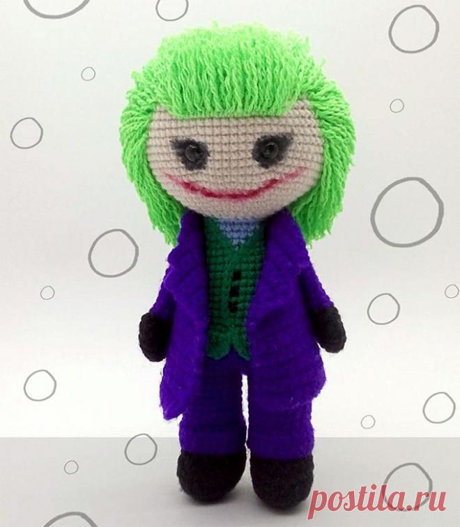 Бесплатный мастер-класс по вязанию Джокер крючком. Автор описания - Оксана Соннова. 🧶Схемы вязания игрушек IRINELY.ART🧵