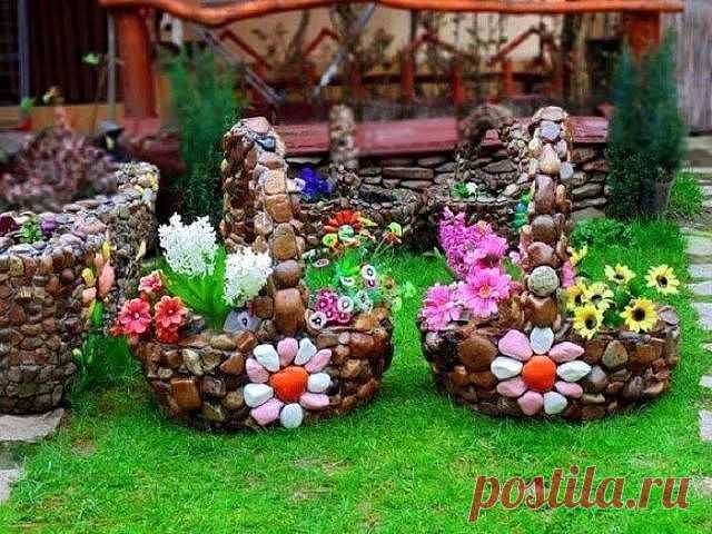 Украшаем дачный участок. Несколько оригинальных и простых идей.