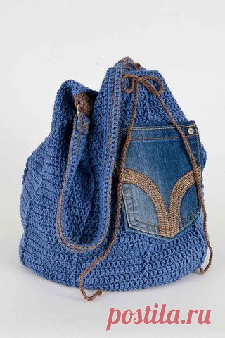 (189) Upcycled Denim Bag Crochet Pattern – Malikoo | СУМОЧКИ