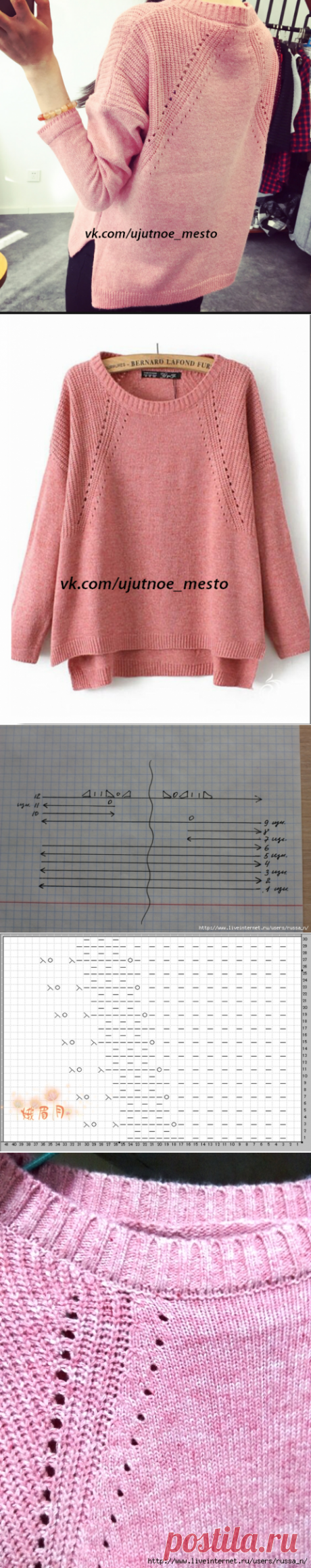 Хипстер-модник-пуловер спицами