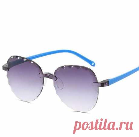 Безоправные детские очки-авиаторы от солнца с серой градиентной линзой антирефлекс за 185 грн. | Шафа