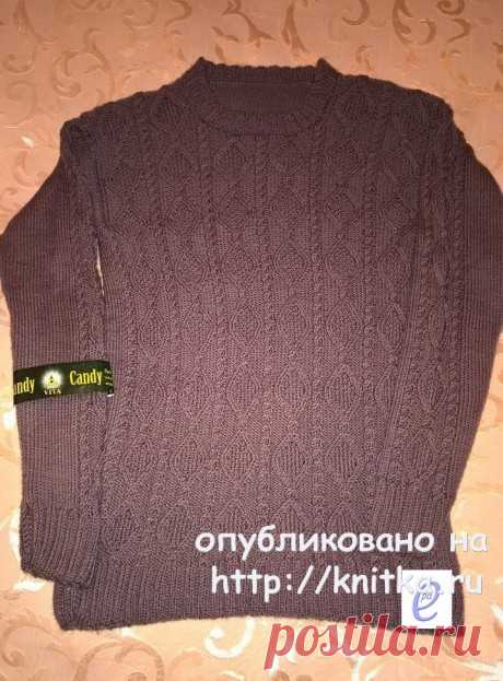 Мужской свитер спицами. Работа Веры Коваль, Вязание для мужчин