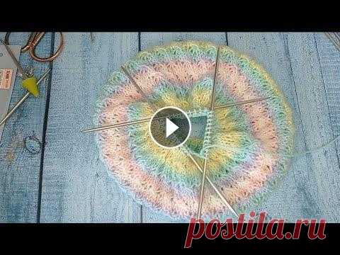 Весенний красивый берет для детей/вяжем спицами... Показываю и рассказываю как я вяжу спицами беретик для девочки размер 48-50.Пряжа Ализе шекерим беби батик 100/320 спицы √3, √4 вес 42гр. Резинку эта ...