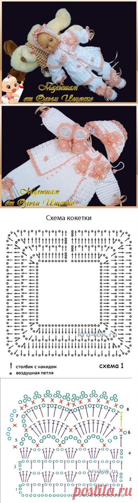 Комплект Нежность. Работа Ольги Ищенко - вязание крючком на kru4ok.ru