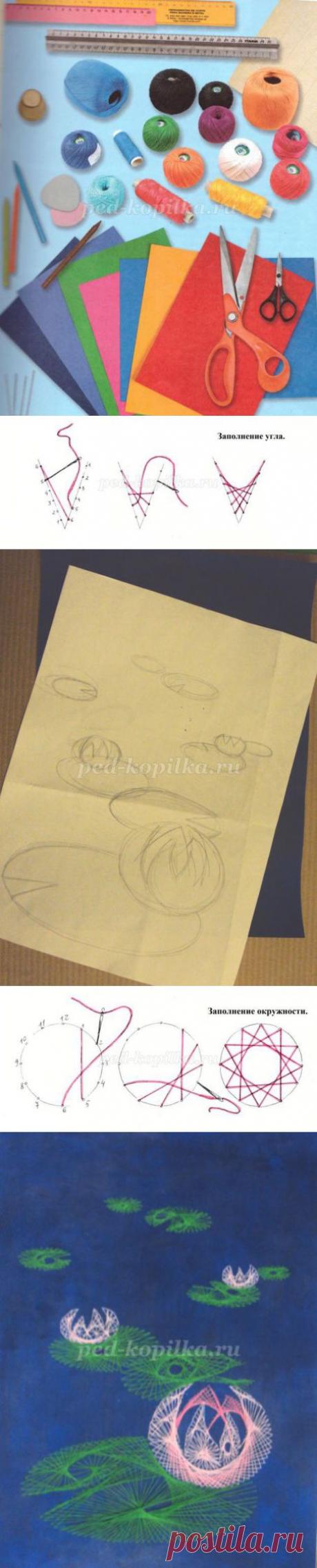 Изонить &quot;Кувшинки&quot;. Мастер-класс