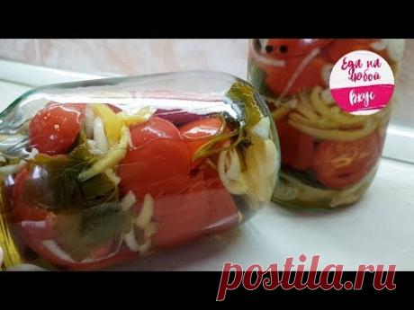 Рецепт: Помидоры дольками в желе (на зиму)