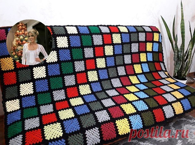 Покрывало из мотивов. Автор ЭДИТА Б. Как Вам такая работа?