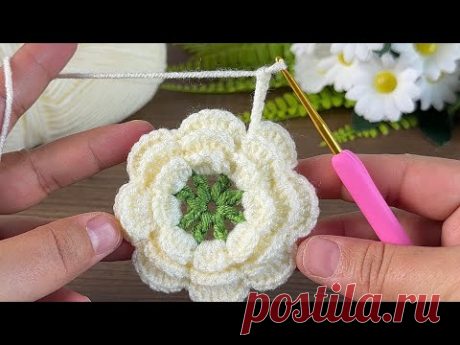I made a wonderful crochet rose that you will love / how to knit a knitted rose