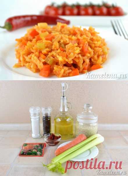 Рис с морковью и сельдереем.