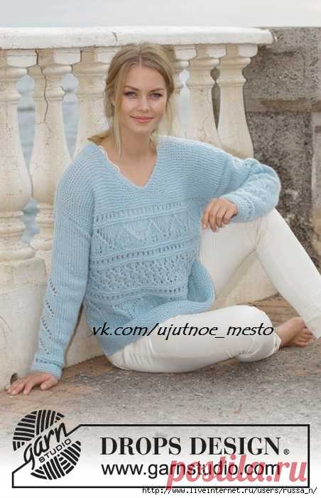 Пуловер "Matelot" by DROPS Design.