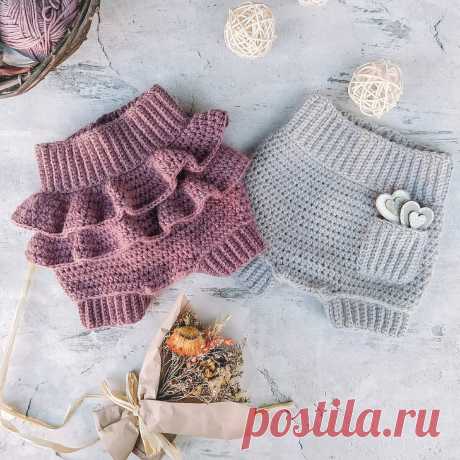 Блумеры "Pop's gray" мастер-класс | О вязании Пульс Mail.ru Описание вязания детских блумеров крючком.
