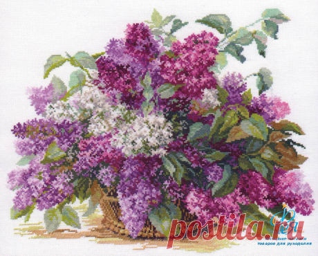 Набор вышивки Алиса 2-22 - Сирень. Купить набор для вышивания частичной зашивкой крестом Алиса 2-22 в интернет-магазине Фея.