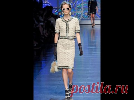 Костюм крючком по мотивам D&G.