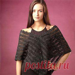 пончо крючком