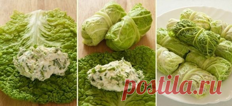 РУЛЕТИКИ ИЗ ПЕКИНСКОЙ КАПУСТЫ С ТВОРОГОМ