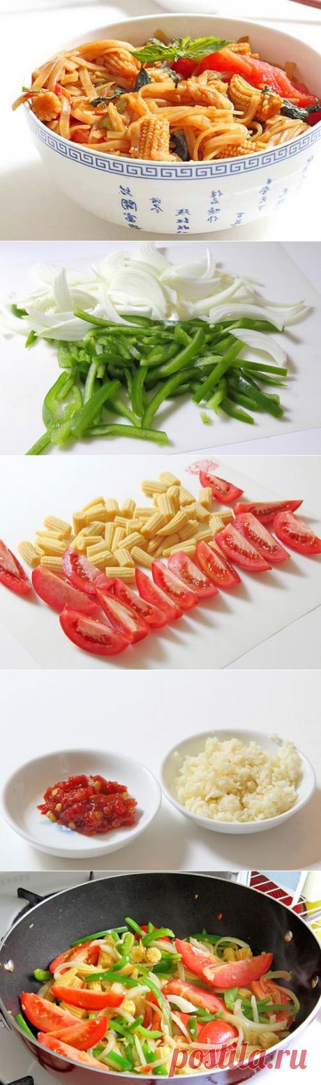 Вегетарианский вариант «пьяной лапши» по — тайски — Вкусные рецепты