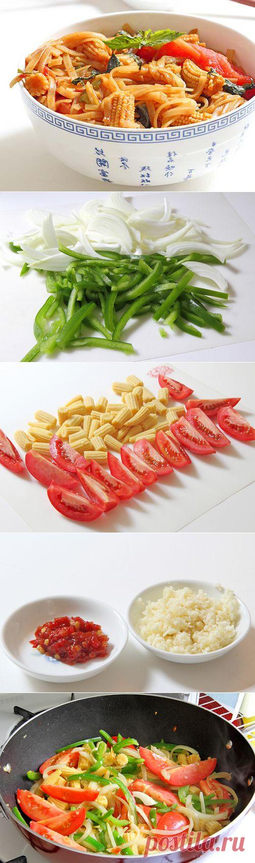 Вегетарианский вариант «пьяной лапши» по — тайски — Вкусные рецепты