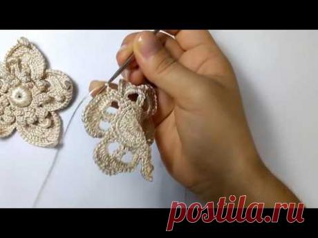 Flor de Crochê Irlandês Parte 2/3