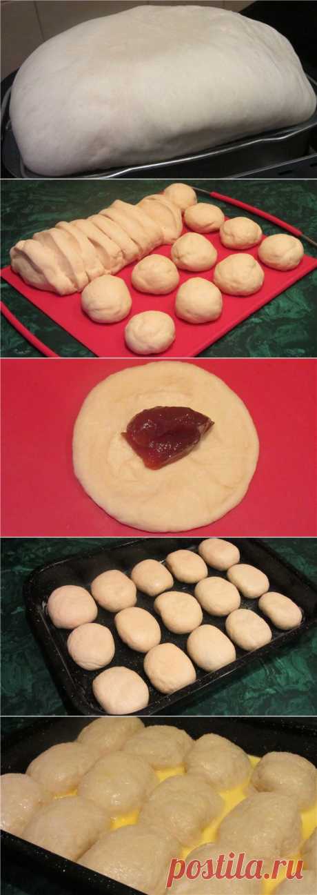 Заливные булочки с начинкой, нежная выпечка в молоке.