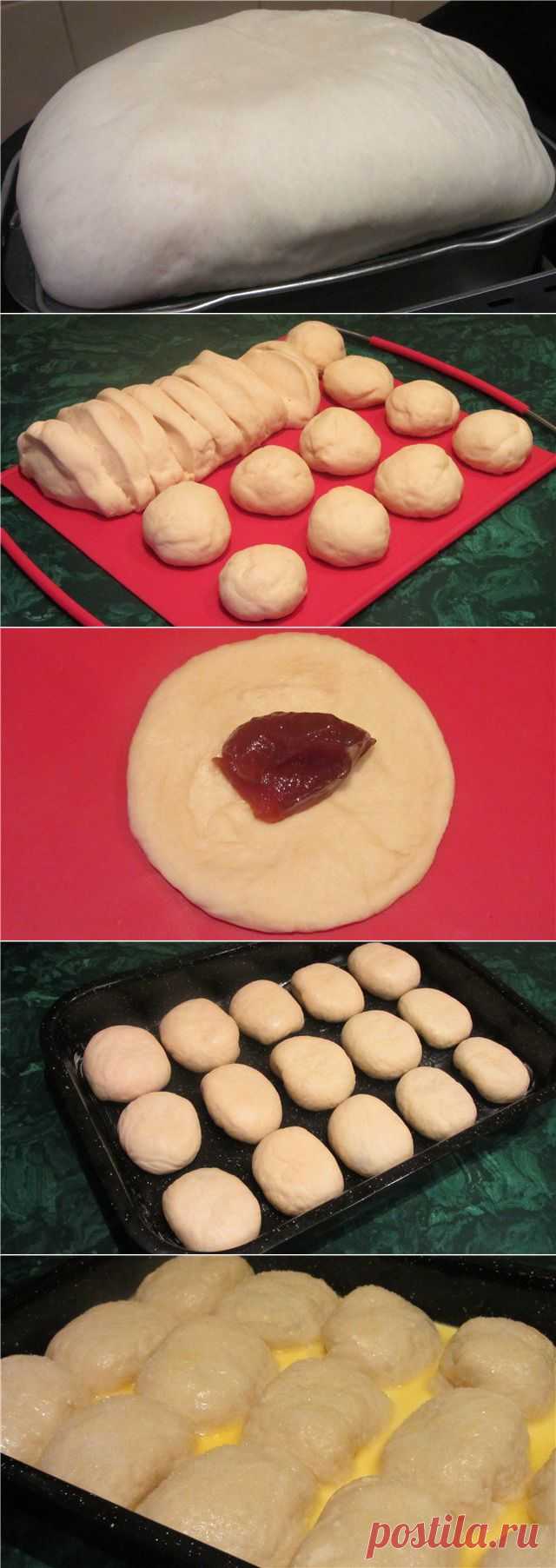 Заливные булочки с начинкой, нежная выпечка в молоке.