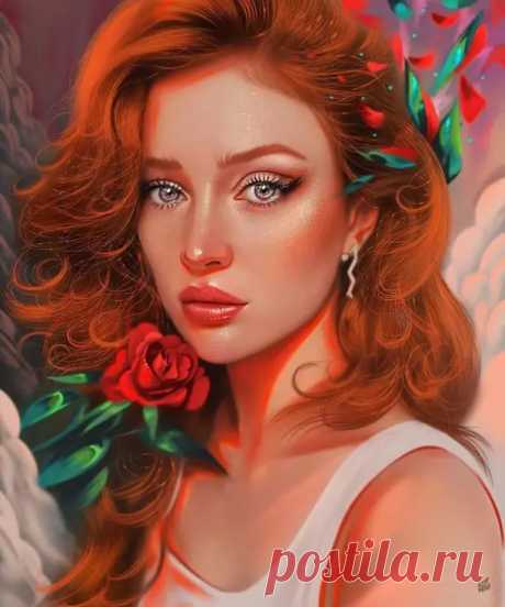 Цифровые рисунки девушек