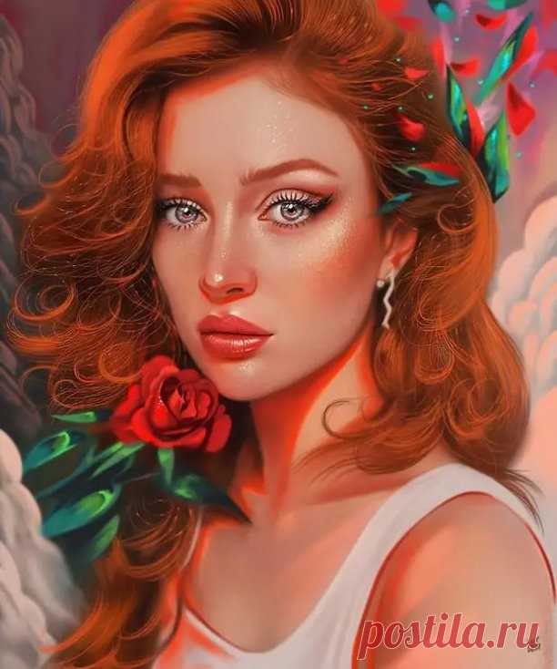 Цифровые рисунки девушек