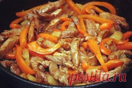 Рецепт приготовления свинины по - китайски.