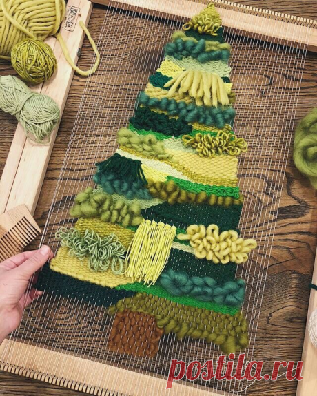 Необычные ёлочки в технике ручного ткачества | Создавай сам | Дзен