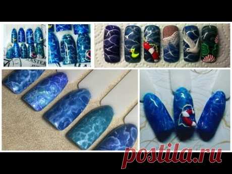 Юлия Билей - Текстура воды / Julia Biley - Texture of water Nail art Periscope