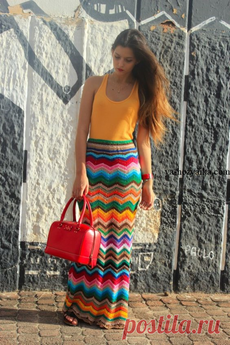 Юбка в стиле Миссони крючком. Длинные юбки крючком схемы