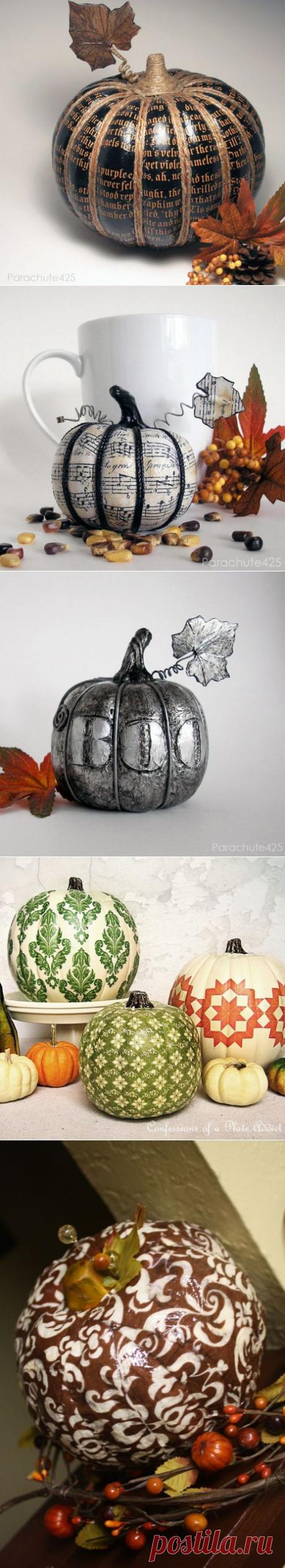 Осенний декор. Декупаж тыквы.( Идеи и мастер-классы) | ЖЕНСКИЙ МИР