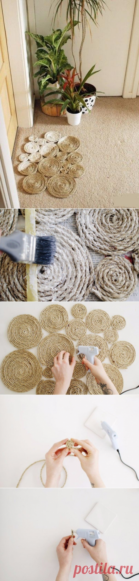 Коврик в дачный домик, оригинальная вещь своими руками