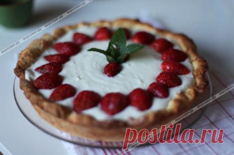 Тарт с клубникой и творожным кремом пошаговый рецепт с фото
