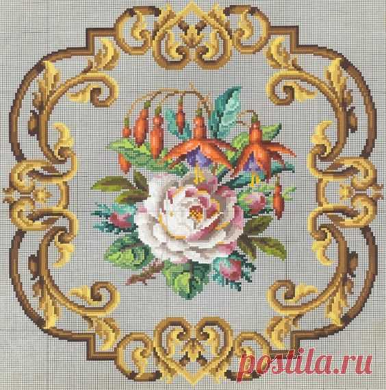 (687) Prelepa stara šema. | ANTIQUE - BERLIN WORK,NEEDLEPOINT and PETIT POINT