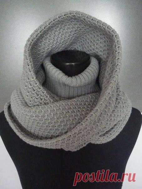 Интересный снуд спицами