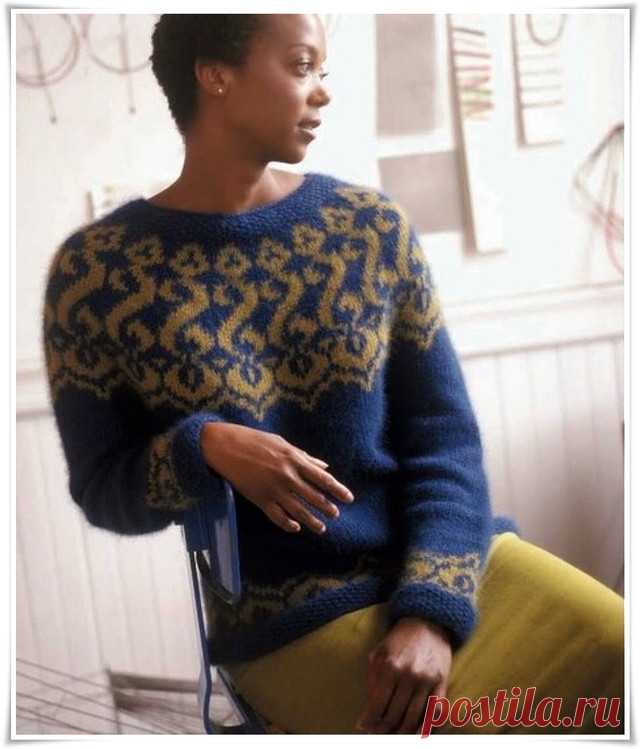 Пуловер...Moorish Patterned Pullover by Norah Gaughan