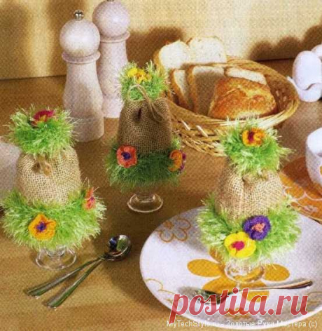 Пасхальные яйца и не только, вязанные крючком. Множество идей. | Золотые Руки Мастера