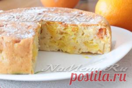 Шарлотка с апельсинами в мультиварке