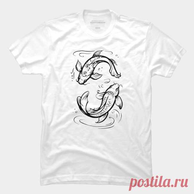 Koi Carps. Pisces Zodiac Sign T Shirt By Yulla Design By Humans