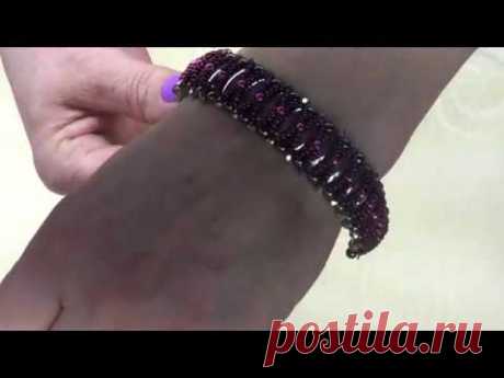Красивый Браслет из Бисера и Бусин Мастер Класс...Часть 1