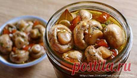 Быстрые маринованные шампиньоны