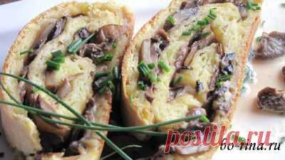 Рулет с грибами (картофельное тесто) | Вкусно и красиво!