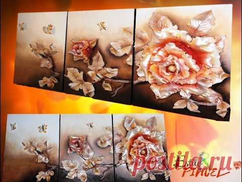 CUADRO DE FLORES 3D EN PORCELANA FRÍA PARTE 2 - YouTube