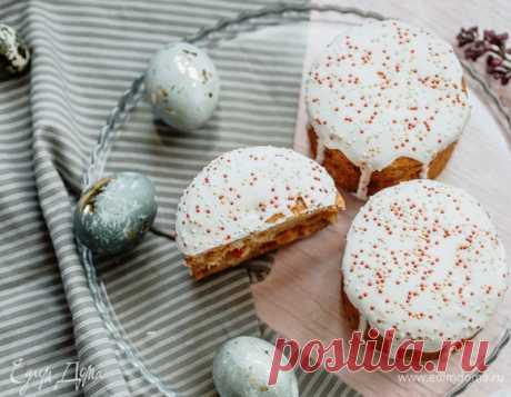 Творожный бездрожжевой кулич. Ингредиенты: яйца куриные, мука, творог
