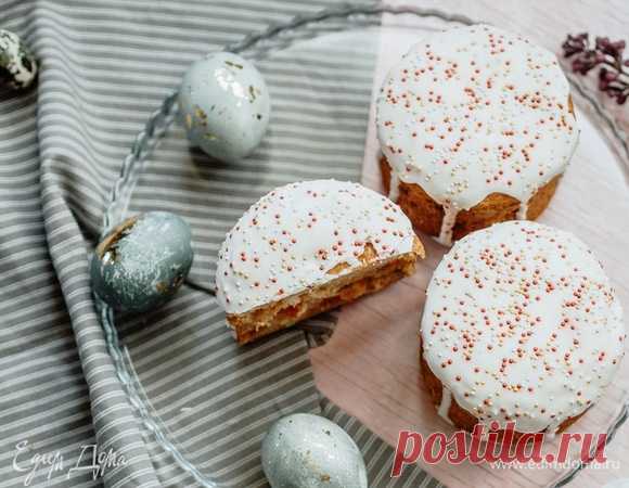 Творожный бездрожжевой кулич. Ингредиенты: яйца куриные, мука, творог