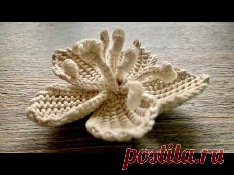 ВЯЖЕМ ЦВЕТОК ВИШНИ КРЮЧКОМ / CHERRY BLOSSOM CROCHET PATTERN