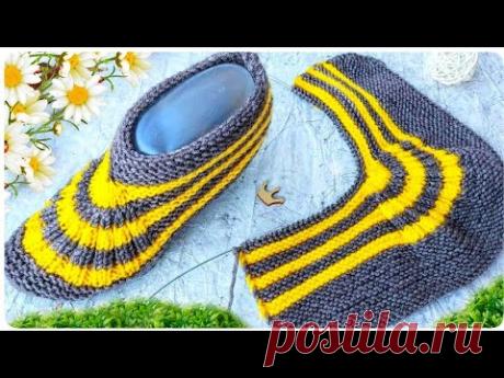 ОБЯЗАТЕЛЬНО СВЯЖИТЕ И ВЫ! 💥ПРОСТЫЕ И ОЧЕНЬ УДОБНЫЕ ДОМАШНИЕ СЛЕДКИ НА ДВУХ СПИЦАХ.