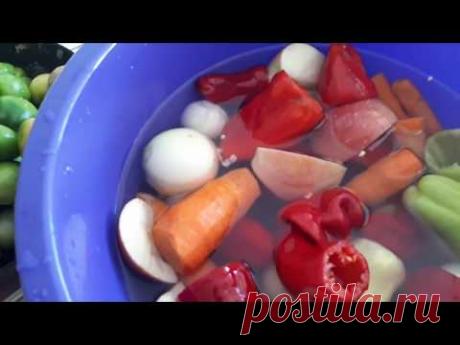 СУППЕР САЛАТ ИЗ ЗЕЛЕНЫХ ПОМИДОР ЗАГОТОВКА НА ЗИМУ