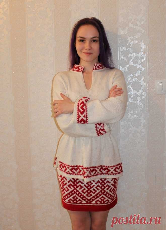 Жаккардовый костюм "Славяночка"