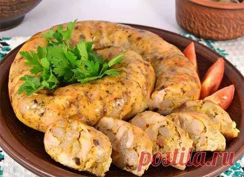 Домашняя куриная колбаса